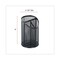 Universal 4.13 in. Diameter x 6 in. Height 3-Compartment Metal Mesh Pencil Cup - Black